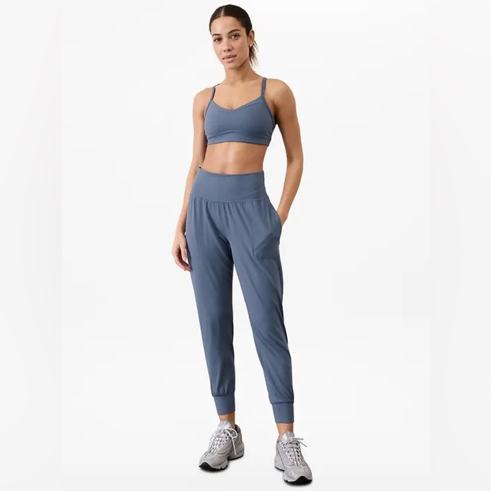 Athleta Slate Blue Track Joggers